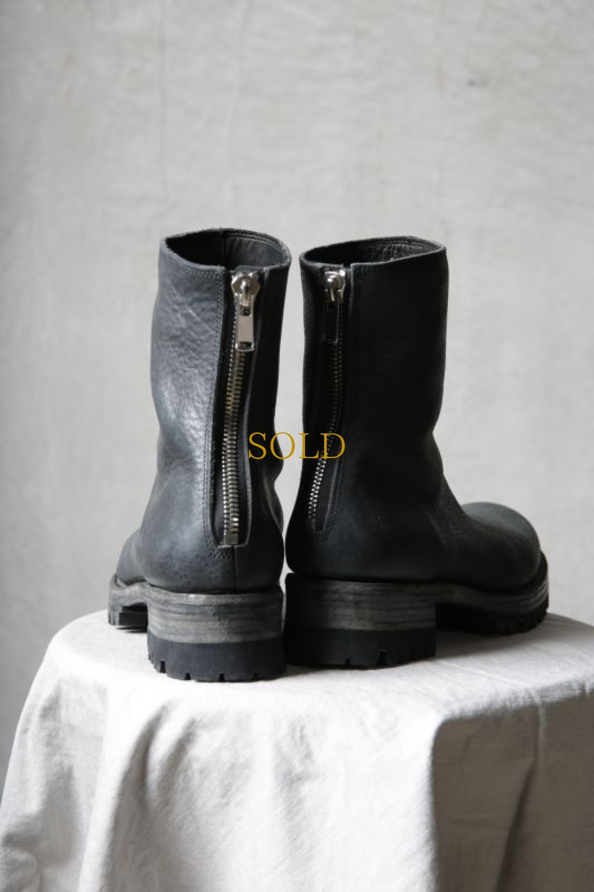 画像6: Thee OLD CIRCUS '' 9 '' / 9-201 / " Black Out " / IRON ホース & GUIDI カーフ / VIBRAM #1100 ワンピースブーツ (6)