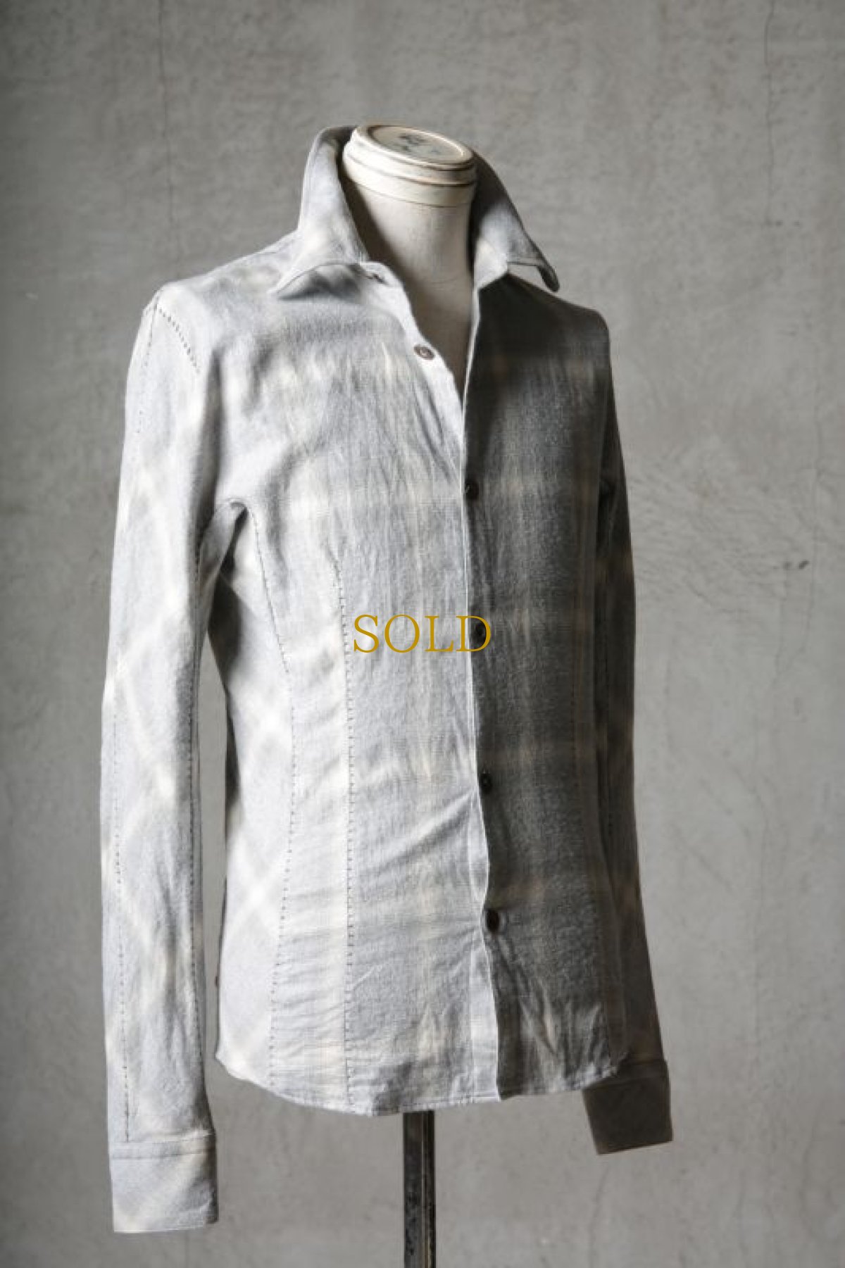 画像4: Thee OLD CIRCUS '' 1973 '' / 2301 / " Thunder " / グラデーションチェックハーヴェストスリーブシャツ (4)