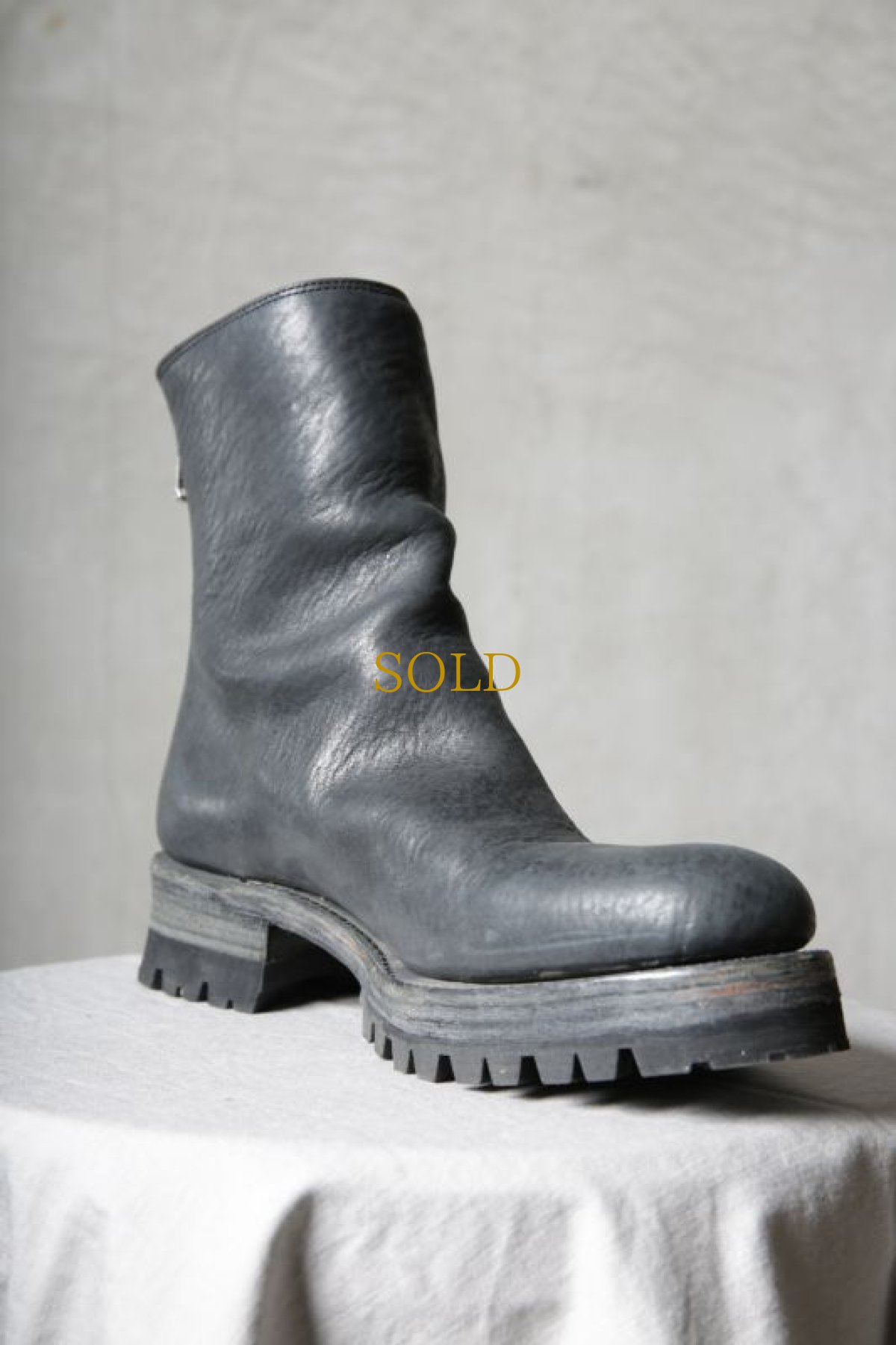 画像12: Thee OLD CIRCUS '' 9 '' / 9-201 / " Black Out " / IRON ホース & GUIDI カーフ / VIBRAM #1100 ワンピースブーツ (12)