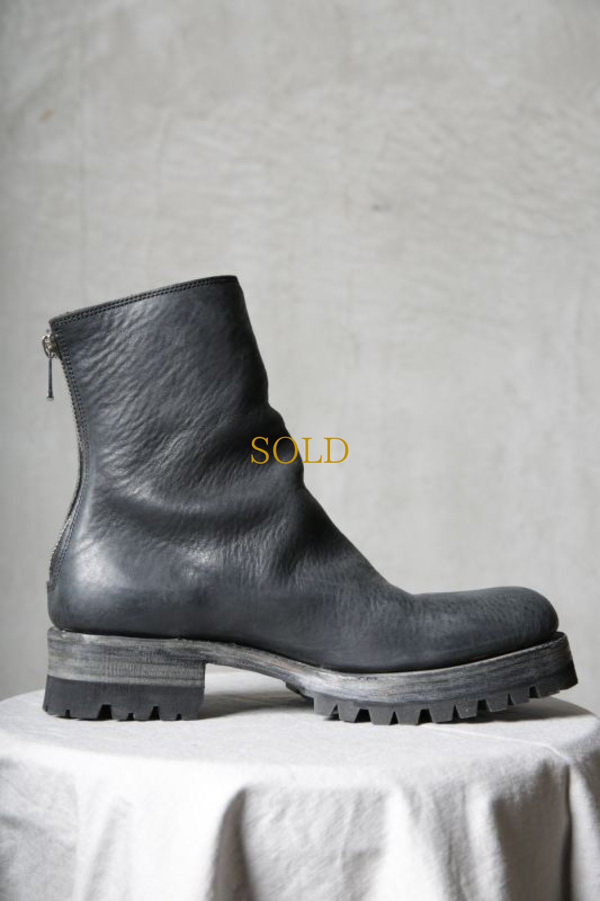 画像13: Thee OLD CIRCUS '' 9 '' / 9-201 / " Black Out " / IRON ホース & GUIDI カーフ / VIBRAM #1100 ワンピースブーツ (13)