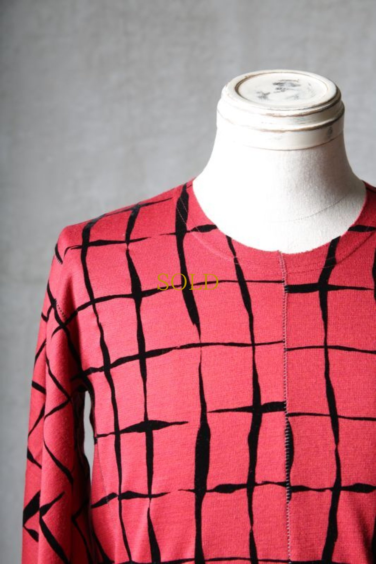 画像10: Thee OLD CIRCUS '' 1973 '' / 2309 / " Strain " / 特殊フロッキー幾何学UネックサムホールLS (10)