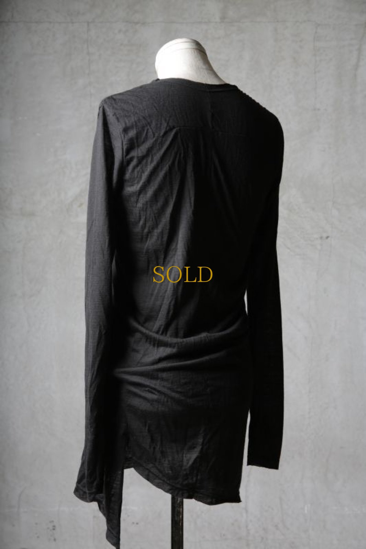 画像6: Thee OLD CIRCUS '' 1973 '' / 2308 / " Cat " / ウォッシャブルウール天竺アシンメトリーロングカットサムホールLS (6)