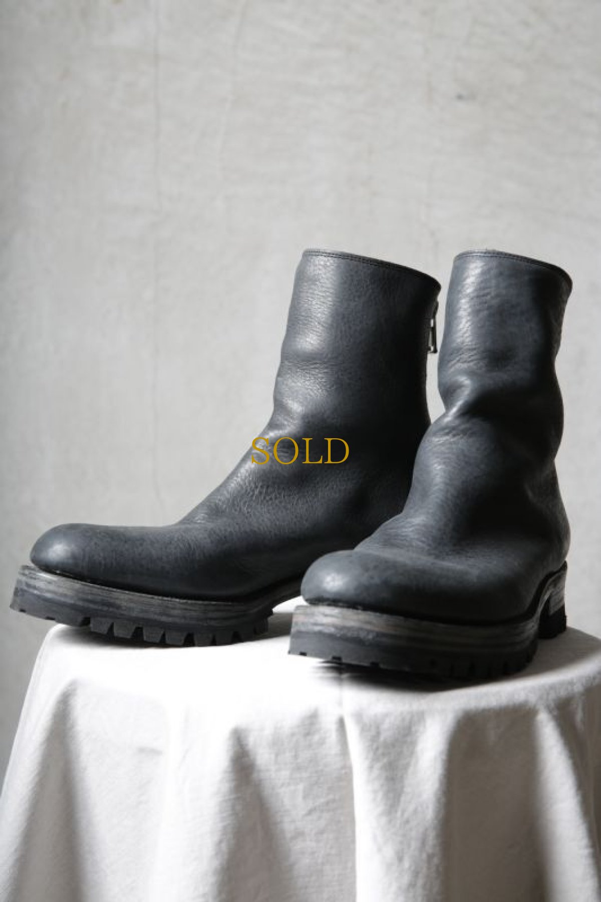 画像3: Thee OLD CIRCUS '' 9 '' / 9-201 / " Black Out " / IRON ホース & GUIDI カーフ / VIBRAM #1100 ワンピースブーツ (3)