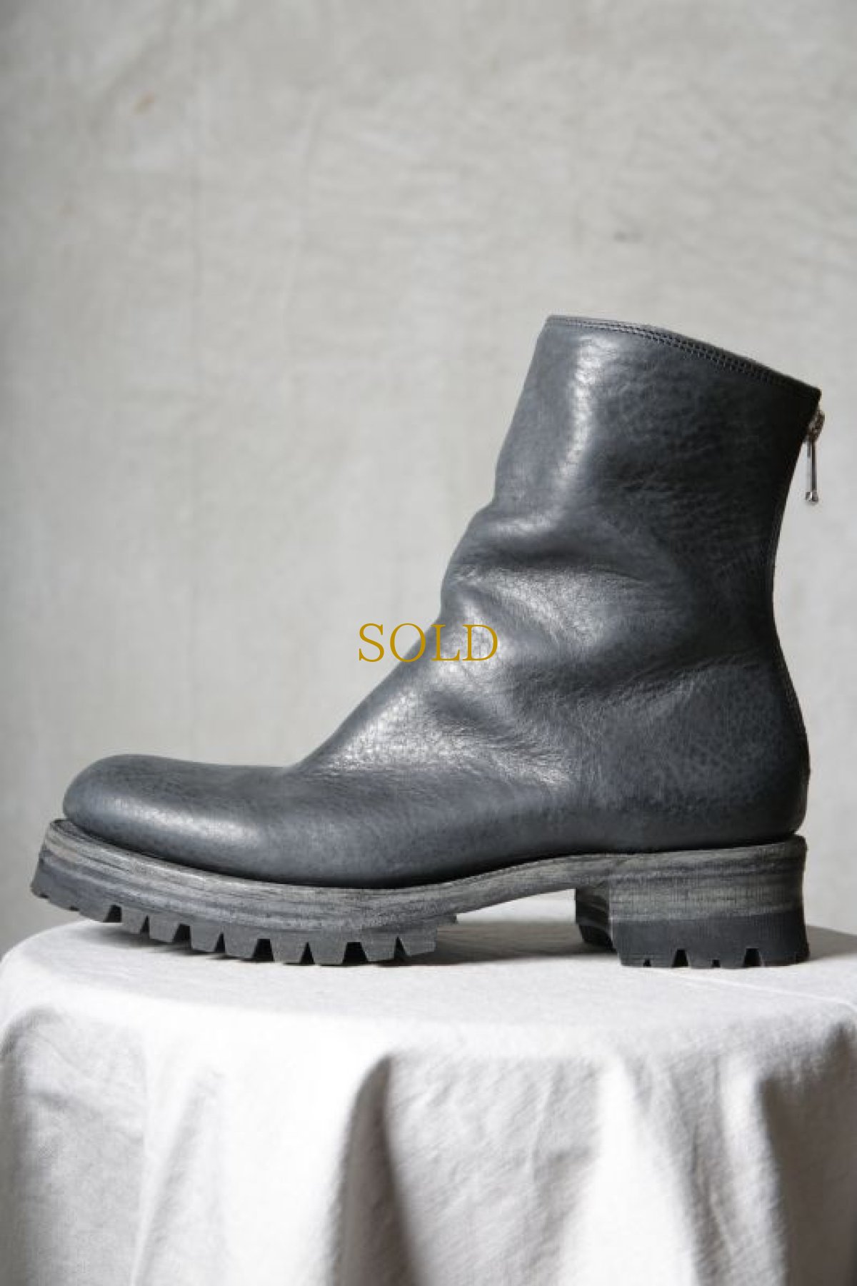 画像14: Thee OLD CIRCUS '' 9 '' / 9-201 / " Black Out " / IRON ホース & GUIDI カーフ / VIBRAM #1100 ワンピースブーツ (14)