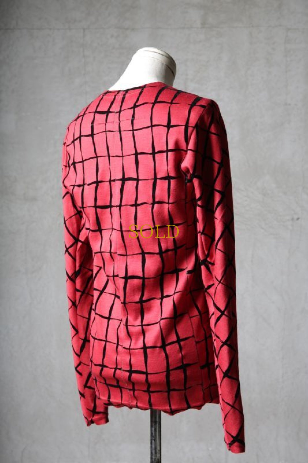 画像7: Thee OLD CIRCUS '' 1973 '' / 2309 / " Strain " / 特殊フロッキー幾何学UネックサムホールLS (7)