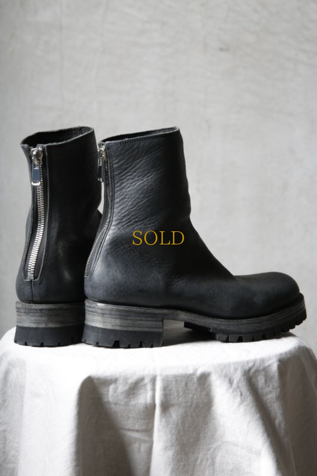 画像7: Thee OLD CIRCUS '' 9 '' / 9-201 / " Black Out " / IRON ホース & GUIDI カーフ / VIBRAM #1100 ワンピースブーツ (7)