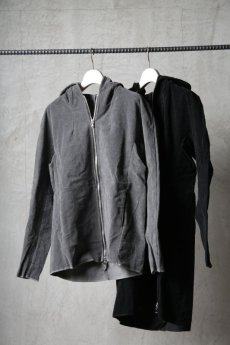 画像6: Wir Lineal / リネアル / WL-3005 / Inorganic structure dolman sleeve " WOOL COL" zip " LONG " hoodie (6)