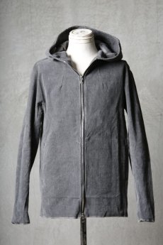 画像2: Wir Lineal / リネアル / WL-3004 / Inorganic structure dolman sleeve " WOOL COL" zip hoodie (2)