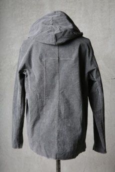 画像5: Wir Lineal / リネアル / WL-3004 / Inorganic structure dolman sleeve " WOOL COL" zip hoodie (5)