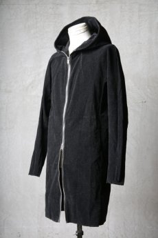 画像3: Wir Lineal / リネアル / WL-3005 / Inorganic structure dolman sleeve " WOOL COL" zip " LONG " hoodie (3)