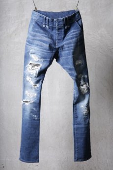 画像2: Thee OLD CIRCUS '' 1973 '' / 3108 / " Pinball " / " 13.5oz ストレッチデニム " ROT-9 スリムパンツ Clash 加工 (2)