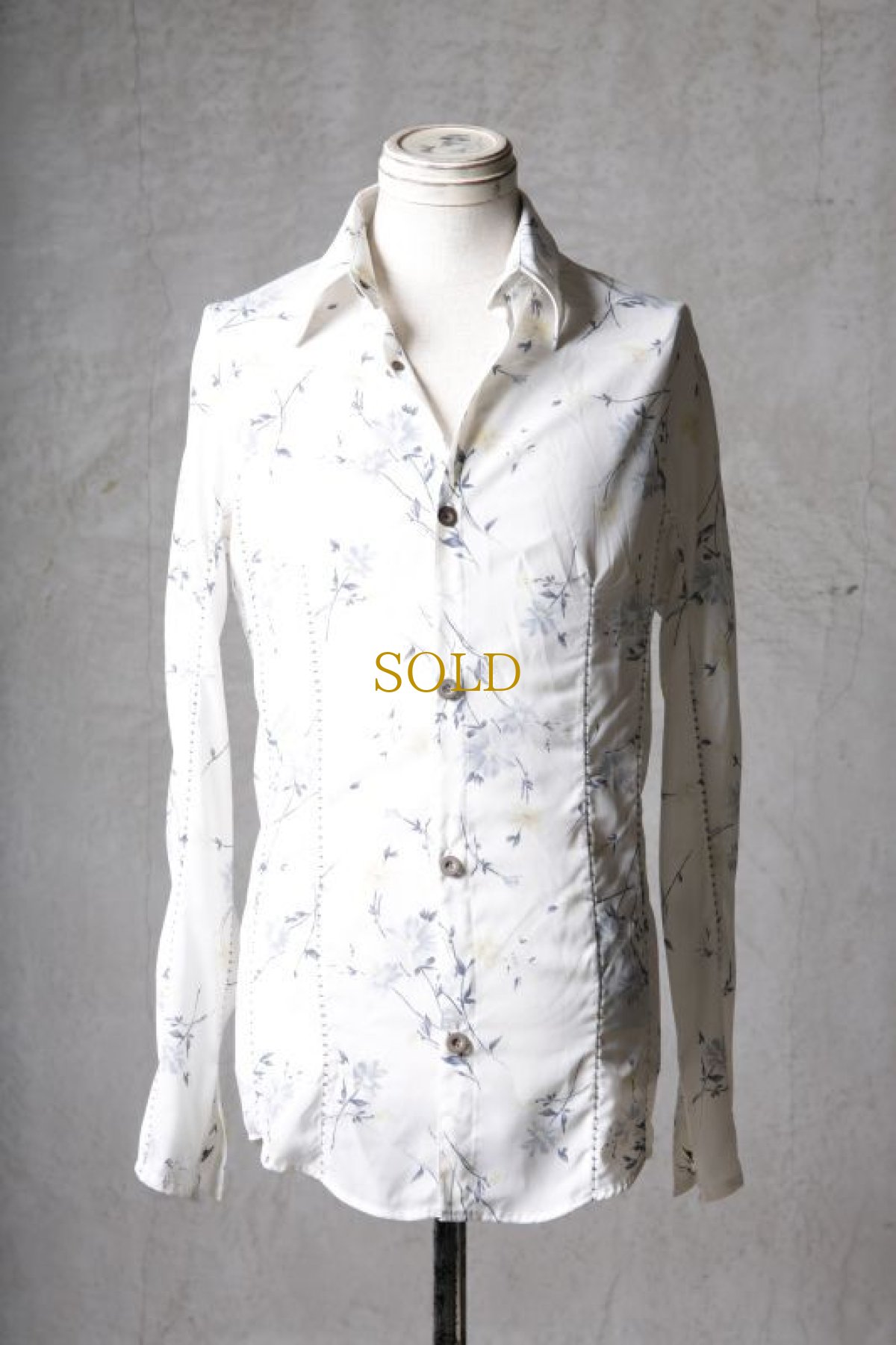 画像2: Thee OLD CIRCUS '' 1973 '' / 3109 / " Repelling " / " Dead Flower " ハーヴェストスリーブ カフスレスシャツ (2)