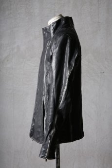 画像4: incarnation / インカネーション / 12411-41557 / HORSE LEATHER HIGH NECK ZIP BLOUSON W ELASTIC LINED JB-7E (4)