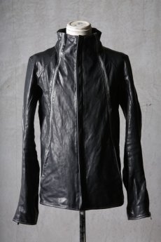 画像1: incarnation / インカネーション / 12411-41557 / HORSE LEATHER HIGH NECK ZIP BLOUSON W ELASTIC LINED JB-7E (1)