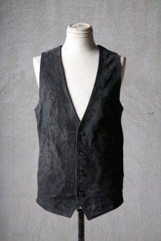 画像1: incarnation / インカネーション / 12416-2217 / BABY CALF LEATHER VEST 4B LINED (1)