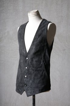 画像2: incarnation / インカネーション / 12416-2217 / BABY CALF LEATHER VEST 4B LINED (2)