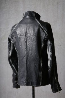 画像6: incarnation / インカネーション / 12411-41557 / HORSE LEATHER HIGH NECK ZIP BLOUSON W ELASTIC LINED JB-7E (6)