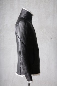 画像7: incarnation / インカネーション " RUST Collection 2023 AW " / Thee Session / 32791-41440-EDEN / SHEEP SHEARLING HI NECK ZIP DARTS SHOULDER BLOUSON #2 JB-1ME (7)