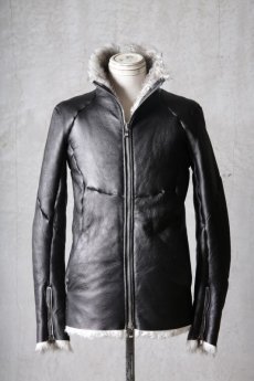 画像3: incarnation / インカネーション " RUST Collection 2023 AW " / Thee Session / 32791-41440-EDEN / SHEEP SHEARLING HI NECK ZIP DARTS SHOULDER BLOUSON #2 JB-1ME (3)