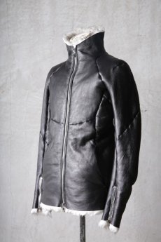 画像4: incarnation / インカネーション " RUST Collection 2023 AW " / Thee Session / 32791-41440-EDEN / SHEEP SHEARLING HI NECK ZIP DARTS SHOULDER BLOUSON #2 JB-1ME (4)