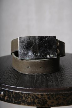 画像3: incarnation / インカネーション / 11-817-EDEN / HORSE WHITE LEATHER BELT SQ BUCKLE (3)