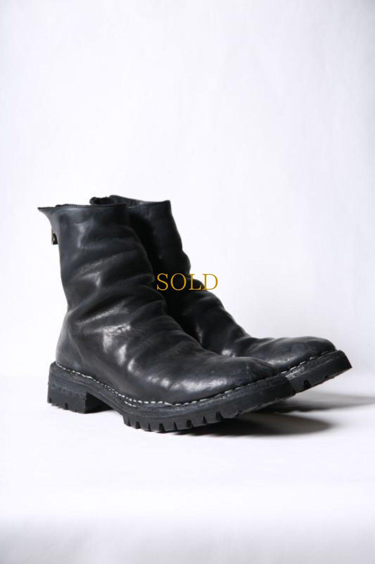 画像3: incarnation / インカネーション / 11V-7157VB-EDEN / HORSE LEATHER BACK ZIP ONE PIECE LINED VIBRAM SOLES (3)