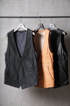 画像1: incarnation / インカネーション / 11-2217 / " HORSE LEATHER " VEST 4B LINED (1)
