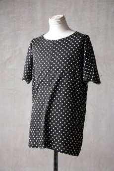 画像11: Wir Lineal / リネアル / L4114W108 / コットンフライスドットニット バッククロスドルマンフラットTシャツ / Borke (11)