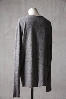 画像16: Wir Lineal / リネアル / L4115W116 / スラブヴィンテージパイルニット バッククロスドルマンフラットLSTシャツ / Kreuzigung (16)