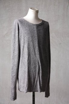 画像12: Wir Lineal / リネアル / L4115W116 / スラブヴィンテージパイルニット バッククロスドルマンフラットLSTシャツ / Kreuzigung (12)