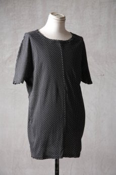 画像4: Wir Lineal / リネアル / L4114W108 / コットンフライスドットニット バッククロスドルマンフラットTシャツ / Borke (4)