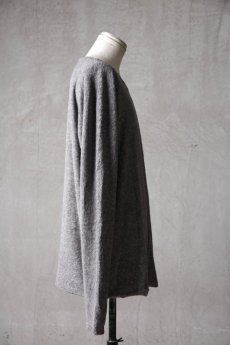 画像14: Wir Lineal / リネアル / L4115W116 / スラブヴィンテージパイルニット バッククロスドルマンフラットLSTシャツ / Kreuzigung (14)