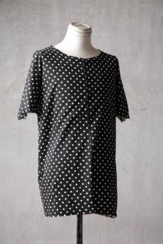 画像12: Wir Lineal / リネアル / L4114W108 / コットンフライスドットニット バッククロスドルマンフラットTシャツ / Borke (12)