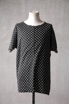 画像10: Wir Lineal / リネアル / L4114W108 / コットンフライスドットニット バッククロスドルマンフラットTシャツ / Borke (10)