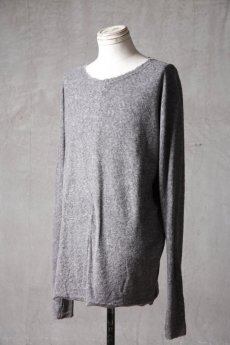 画像11: Wir Lineal / リネアル / L4115W116 / スラブヴィンテージパイルニット バッククロスドルマンフラットLSTシャツ / Kreuzigung (11)