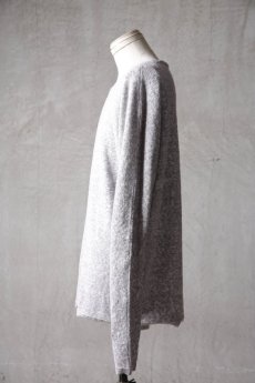 画像5: Wir Lineal / リネアル / L4115W116 / スラブヴィンテージパイルニット バッククロスドルマンフラットLSTシャツ / Kreuzigung (5)
