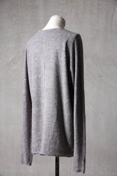 画像15: Wir Lineal / リネアル / L4115W116 / スラブヴィンテージパイルニット バッククロスドルマンフラットLSTシャツ / Kreuzigung (15)