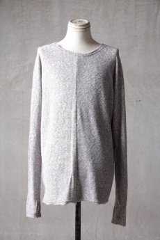 画像2: Wir Lineal / リネアル / L4115W116 / スラブヴィンテージパイルニット バッククロスドルマンフラットLSTシャツ / Kreuzigung (2)