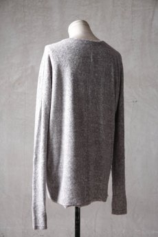 画像8: Wir Lineal / リネアル / L4115W116 / スラブヴィンテージパイルニット バッククロスドルマンフラットLSTシャツ / Kreuzigung (8)