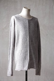 画像4: Wir Lineal / リネアル / L4115W116 / スラブヴィンテージパイルニット バッククロスドルマンフラットLSTシャツ / Kreuzigung (4)