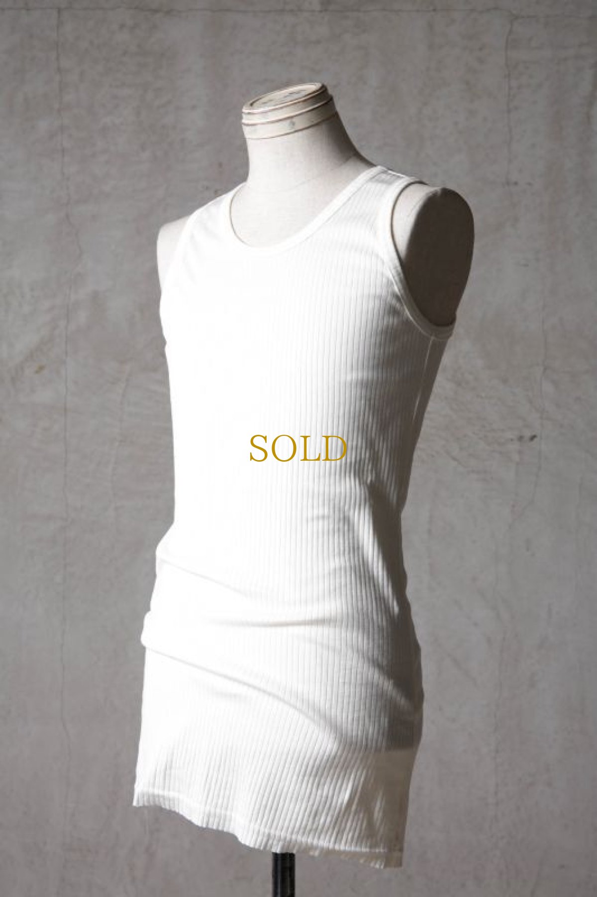 画像3: Thee OLD CIRCUS / K006-156 / Ultimate rib knit / SEMI LONG TANK TOP (3)