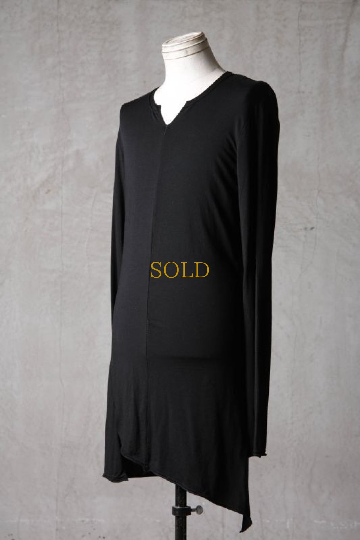 画像11: Thee OLD CIRCUS '' 1973 '' / 414120143 / " Un " / Free Way Stretch Tencel Gauze Knit アシンメトリーサムホールロングカットソー (11)