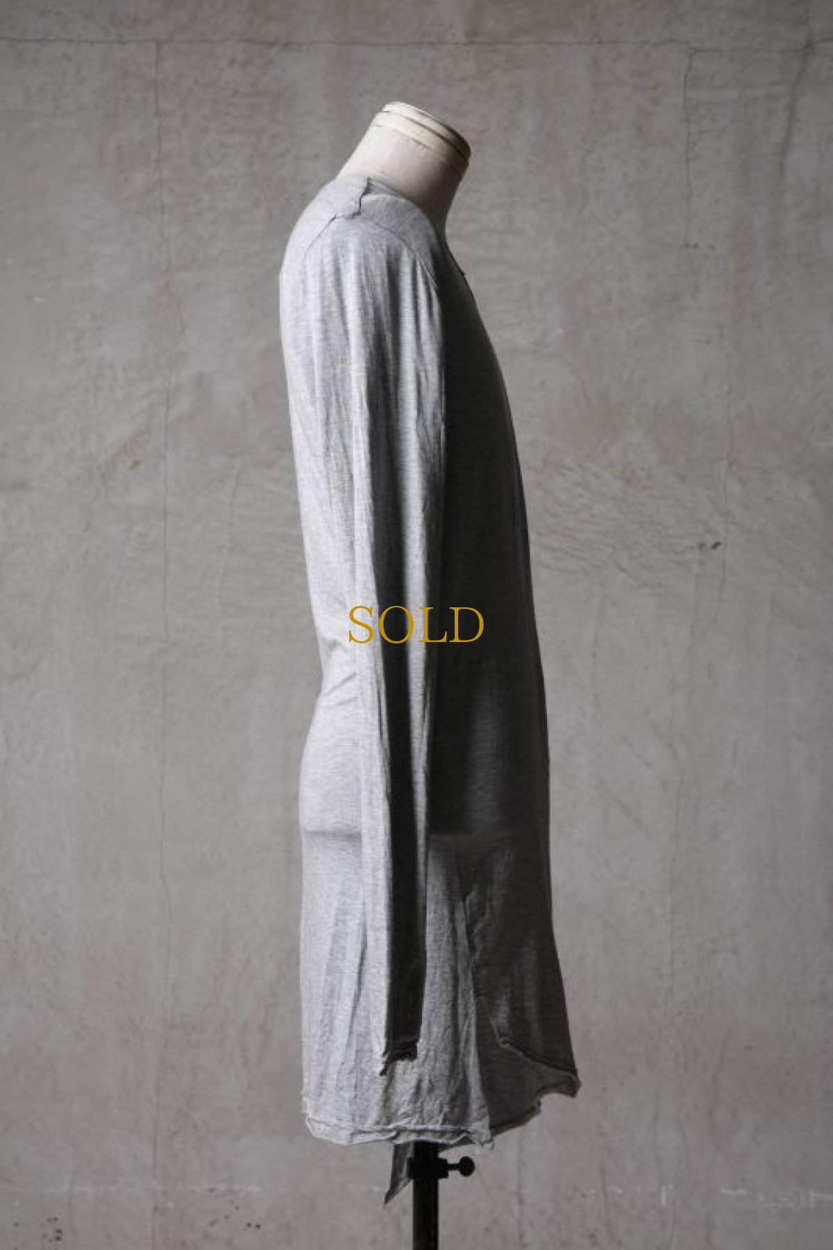 画像6: Thee OLD CIRCUS '' 1973 '' / 414120143 / " Un " / Free Way Stretch Tencel Gauze Knit アシンメトリーサムホールロングカットソー (6)