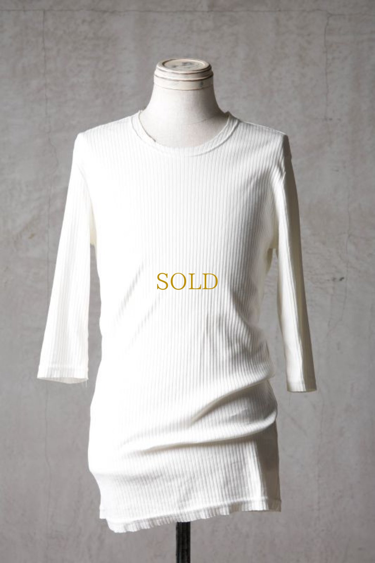 画像2: Thee OLD CIRCUS / K006-166 / Ultimate rib knit / U NECK CS SLEEVE (2)