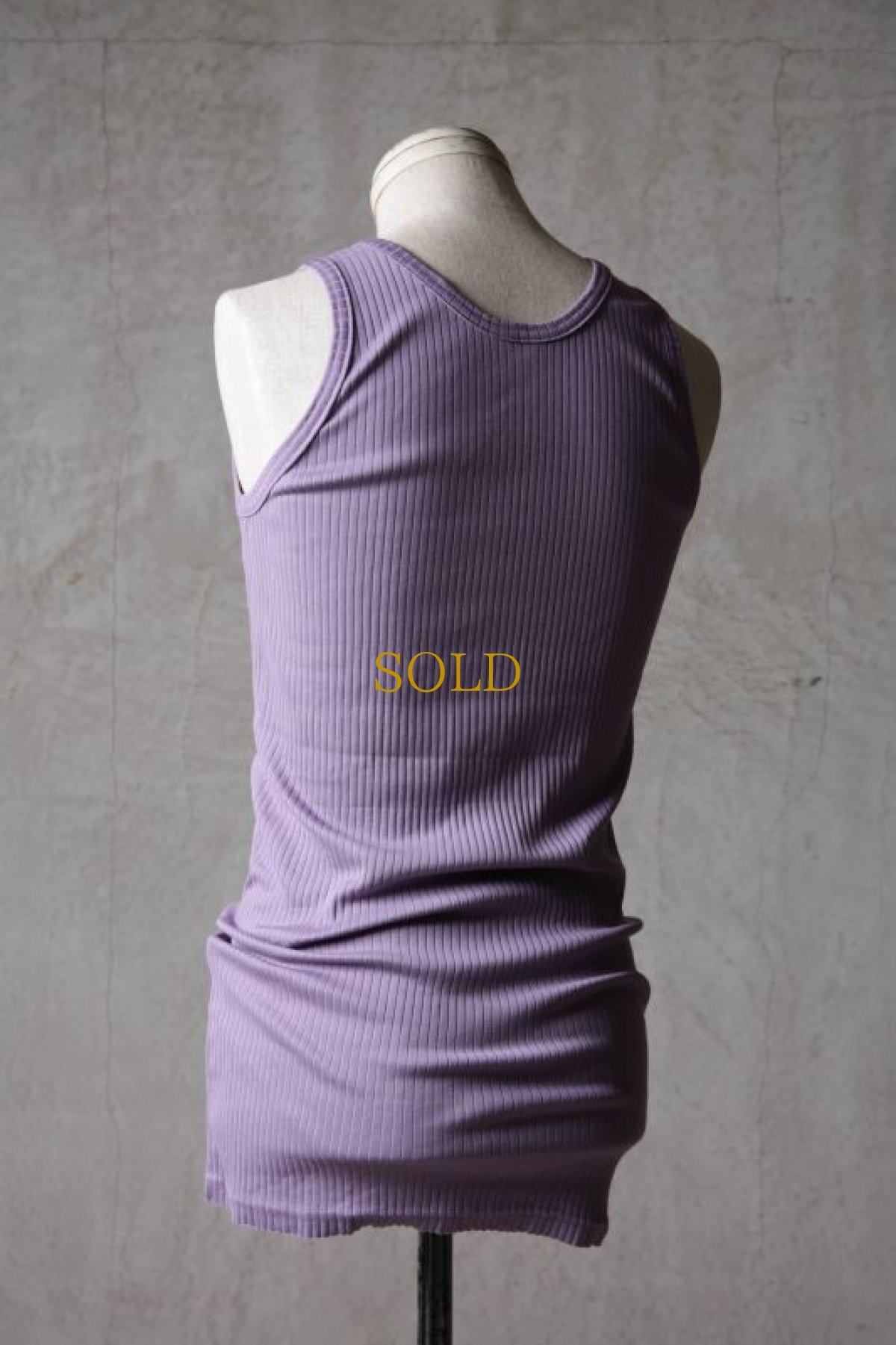 画像25: Thee OLD CIRCUS / K006-156 / Ultimate rib knit / SEMI LONG TANK TOP (25)