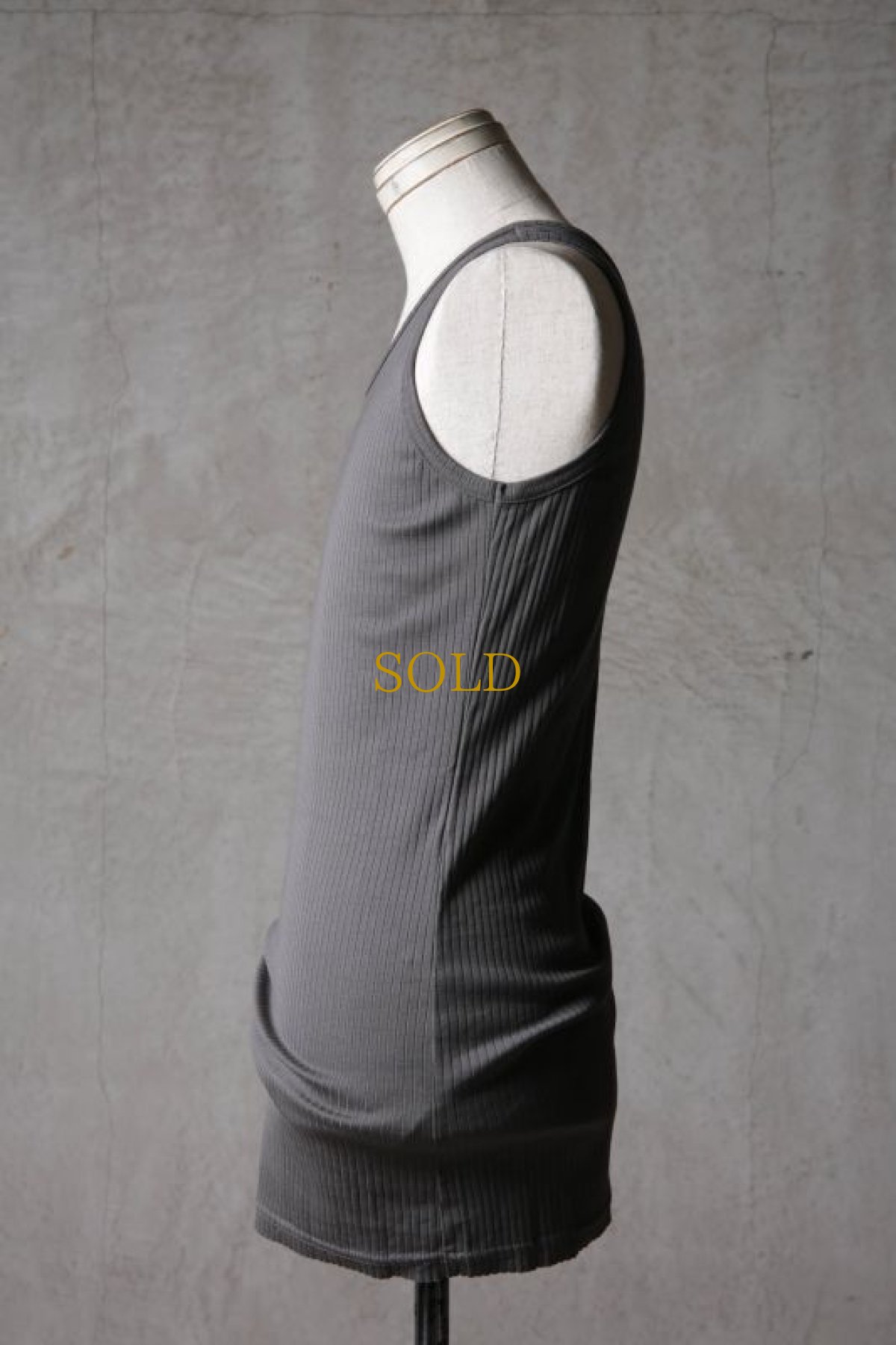 画像9: Thee OLD CIRCUS / K006-156 / Ultimate rib knit / SEMI LONG TANK TOP (9)