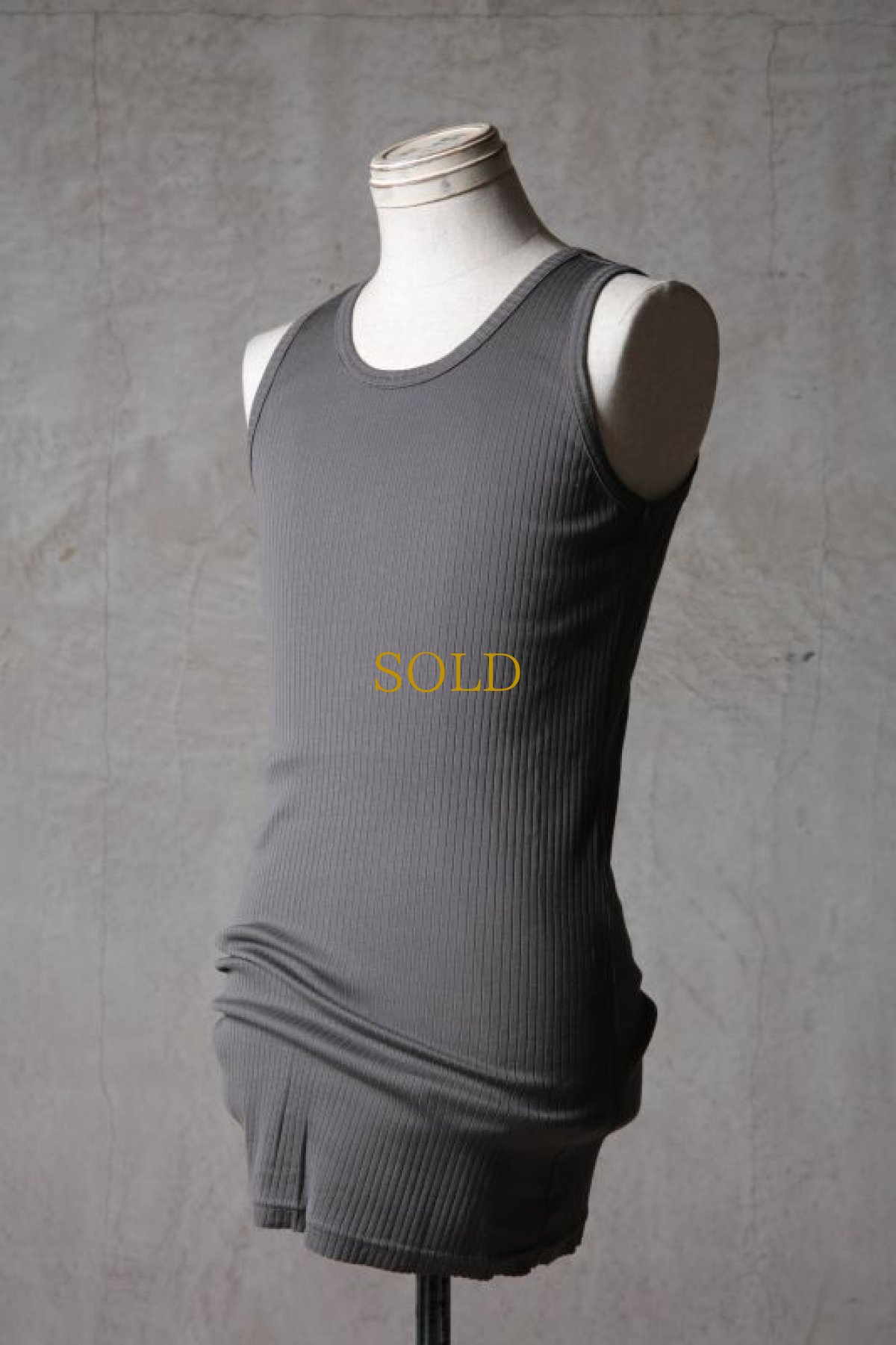 画像8: Thee OLD CIRCUS / K006-156 / Ultimate rib knit / SEMI LONG TANK TOP (8)
