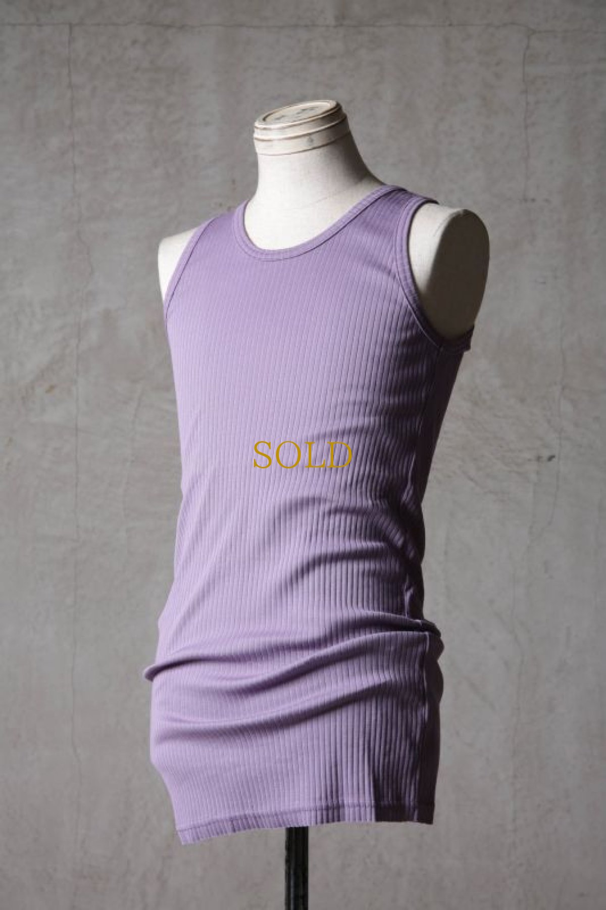 画像23: Thee OLD CIRCUS / K006-156 / Ultimate rib knit / SEMI LONG TANK TOP (23)