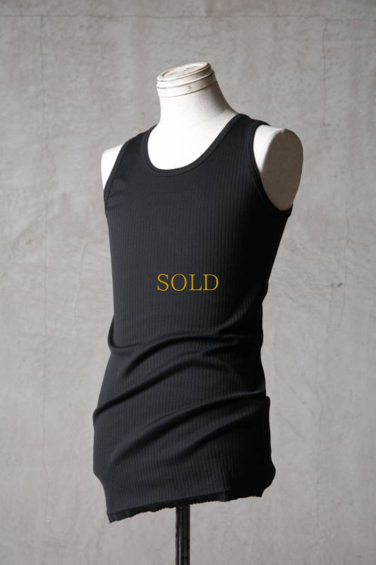 画像13: Thee OLD CIRCUS / K006-156 / Ultimate rib knit / SEMI LONG TANK TOP (13)