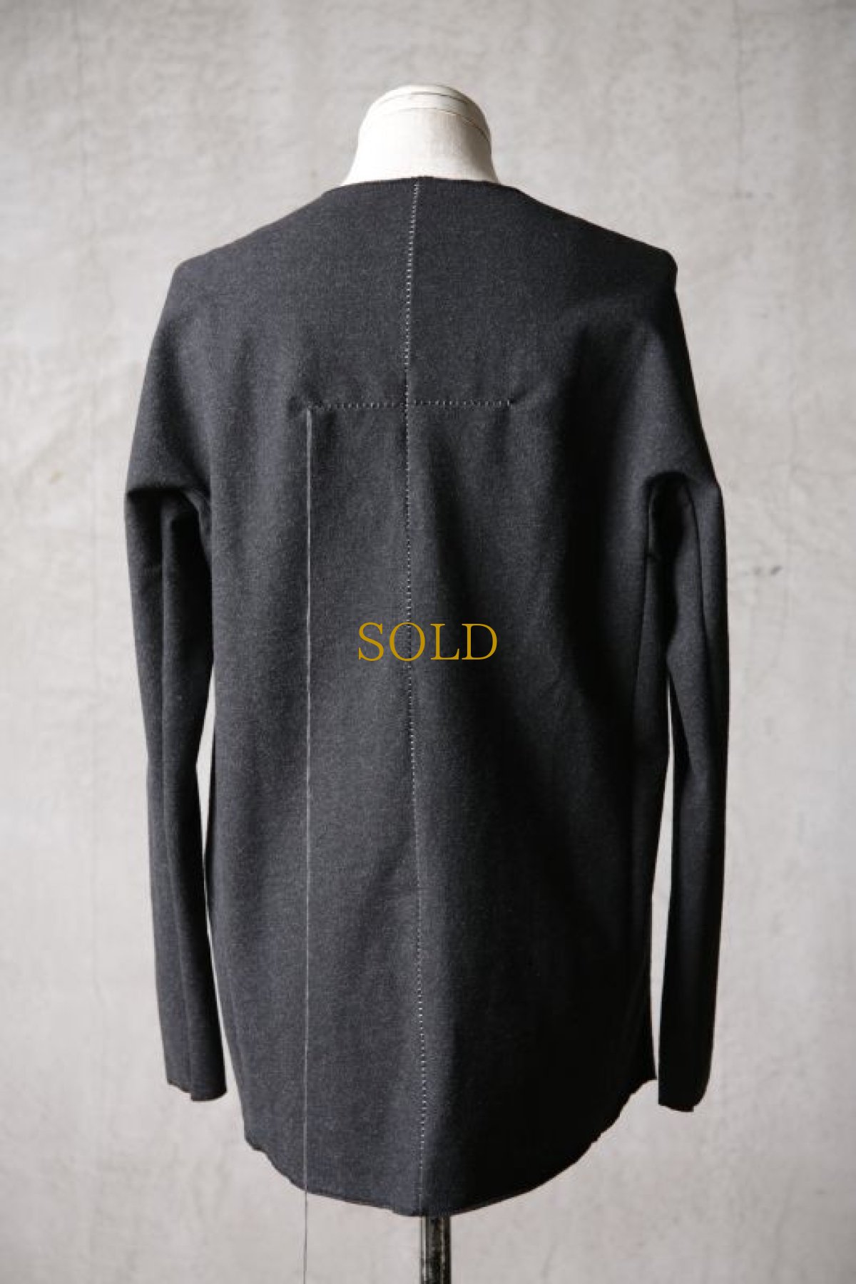 画像9: Wir Lineal / リネアル / KL011-W115 / Protean knit melton Inorganic DRESS FABRIC LONG SLEEVE / Rechts (9)